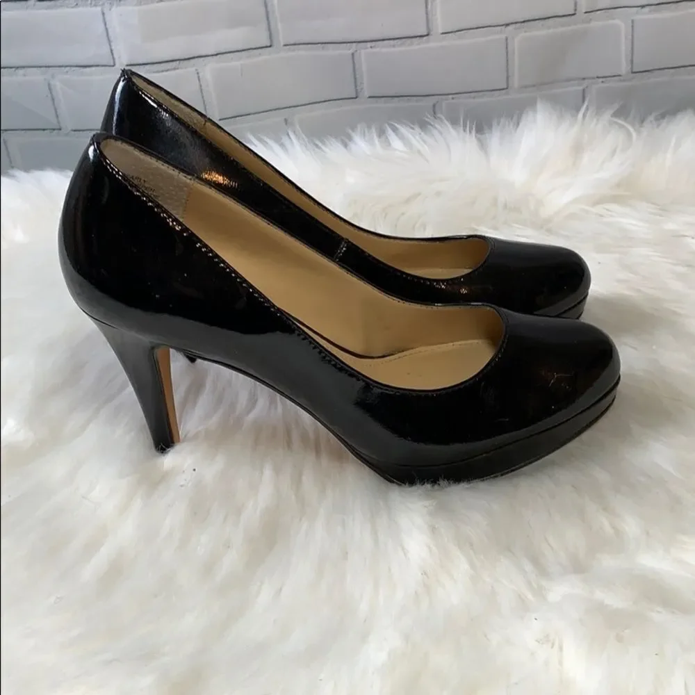 Circa Joan & David Luxe Black‎ Patent Platforms